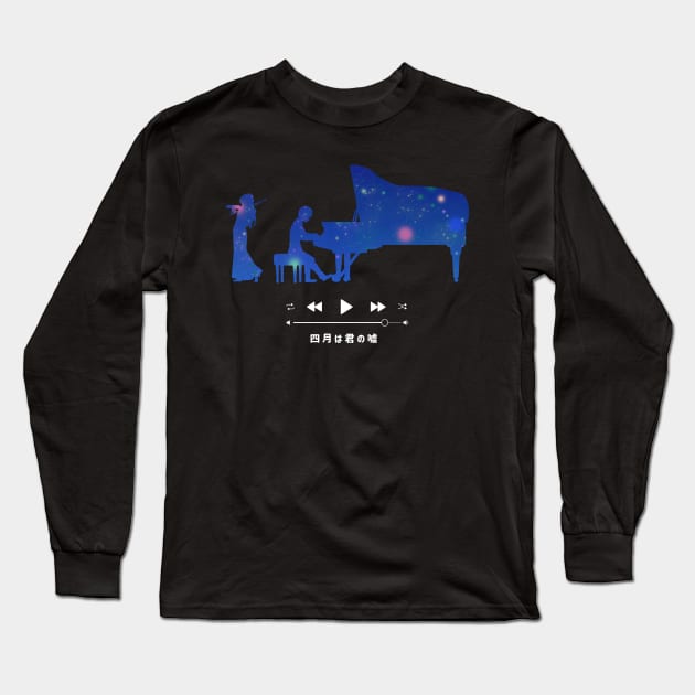 Your lie in april piano Long Sleeve T-Shirt by SirTeealot